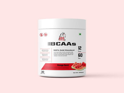 BCAA Supplement | Ape Nutrition | Label Design | Mockup