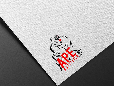 2D logo mockup | Ape Nutrition | Supplement Company | Logo 2d mockup branding graphic design logo logo design