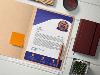 Letterhead Mockup | International Academy Of Excellence branding design graphic design illustration logo ui vector