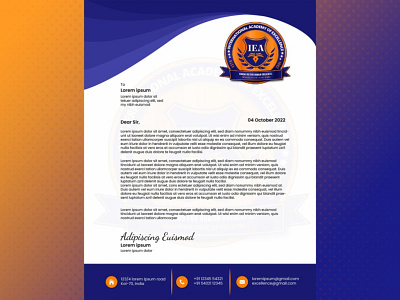 Letterhead Design | International Academy Of Excellence