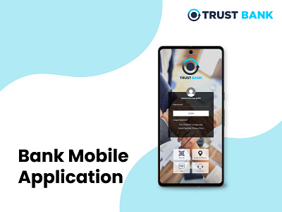 Bank Mobile Application app branding design graphic design illustration logo typography ui ux vector