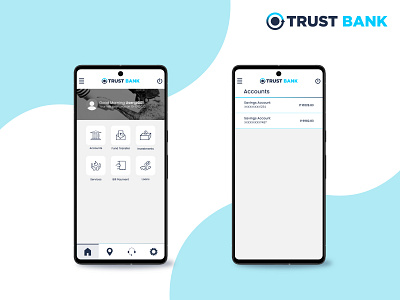 Bank Mobile Application app branding design graphic design illustration logo typography ui ux vector
