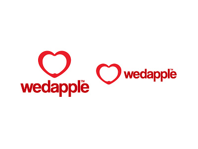 Wedapple Logo app branding design graphic design illustration logo typography ui ux vector