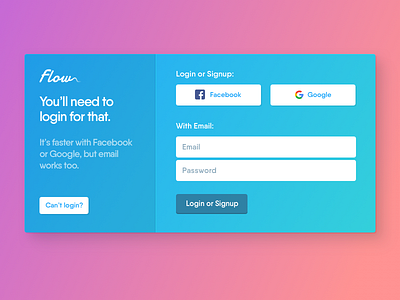 Universal Login And Signup form ui ux