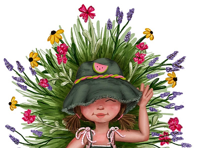 Cute Girl Illustration