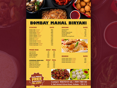 Menu Card Design