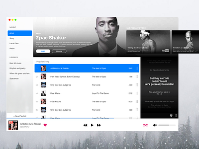 Desktop music app app dashboard design desktop music ui ux