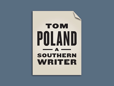 Tom Poland B author page writer