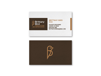 Brittany Bird Business Card bird business card equestrian horse leather saddle