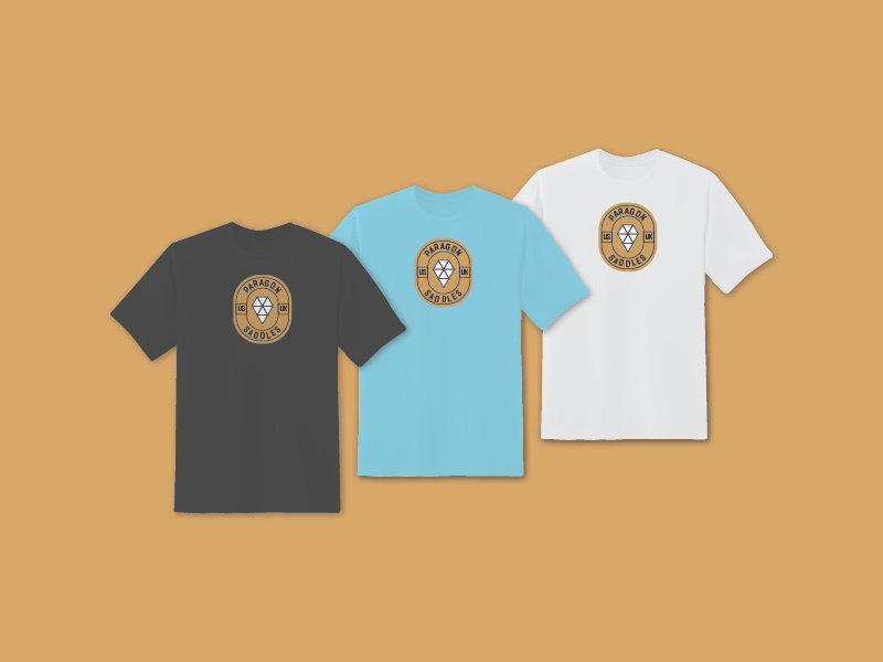 Paragon Saddles T-Shirts badge equestrian saddle t-shirt