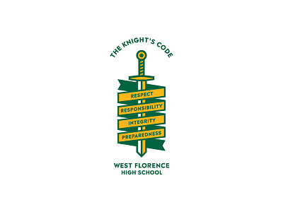 West Florence Knight's Code educations high school knight school seal stem west florence