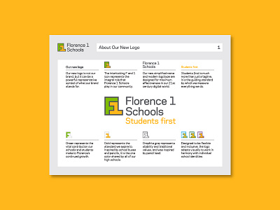 Florence 1 Schools Guidelines brand guide education florence graphic standards sc schools students