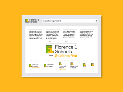 Florence 1 Schools Guidelines 2 brand guide education florence graphic standards sc schools students