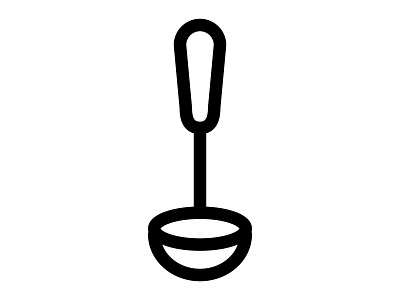 Ladle icon branding concept design graphic design icon illustration kitchen utensil ladle logo vector