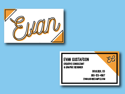 Business Card Concept business card self brand