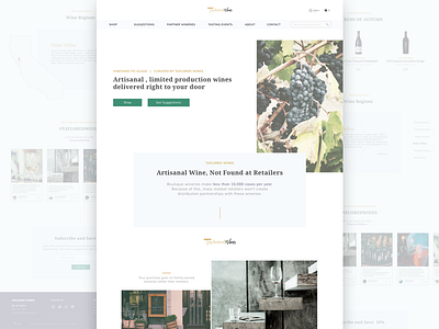 Wine Landing Page and List branding filter landing layout list marketing page ui ux view website wine
