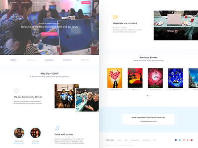 Sip+Colr : Landing Page UI