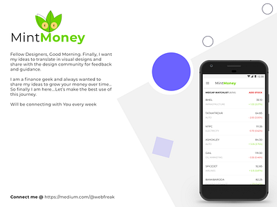 MintMoney: Your Personal Finance App Concept for Stock Watchlist