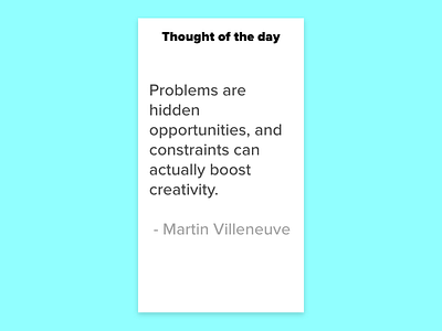 Thought of the day creativity design experience thought of the day