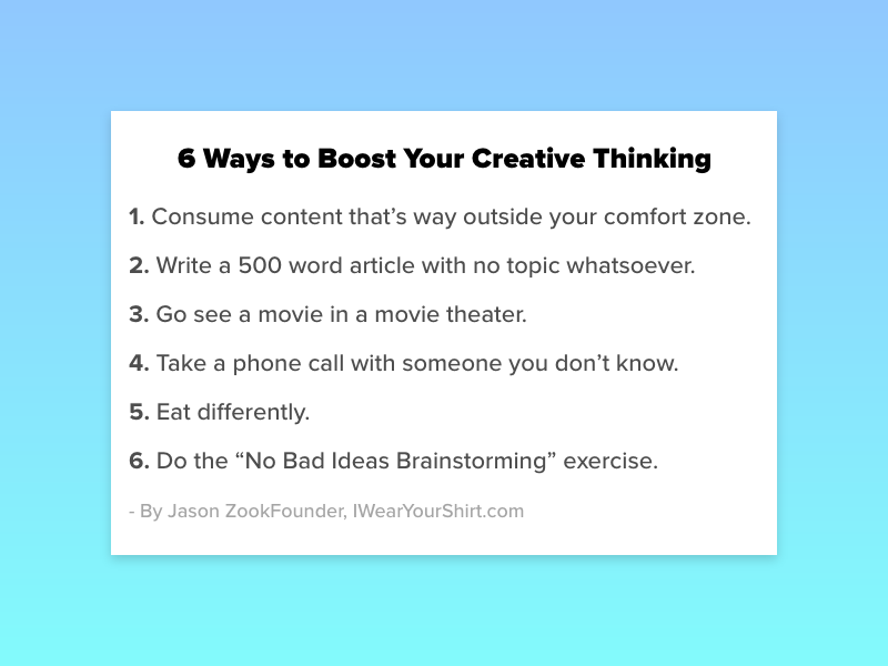 6 Ways To Boost Your Creative Thinking By Rajesh Angra On Dribbble