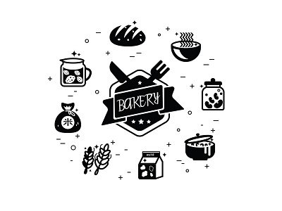 Bakery icon bakery food outline