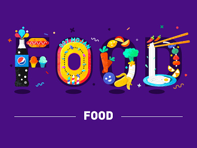 Food colorful food icon illustration
