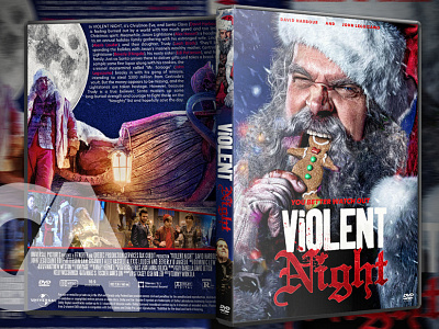 Violent Night (2022) DVD Cover design dvd dvdcover dvdcustomcover midjourney movieposter photoshop