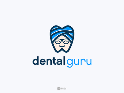 dental guru flying logo pencil