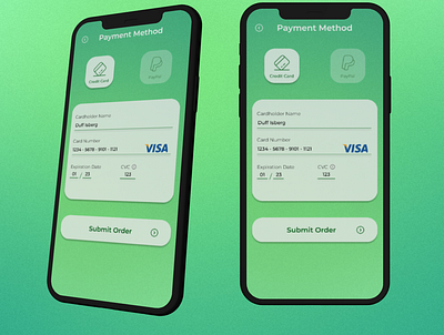 Daily UI 002 - Credit Card Checkout 002 checkout creditcard dailyui design green mockup ui ux