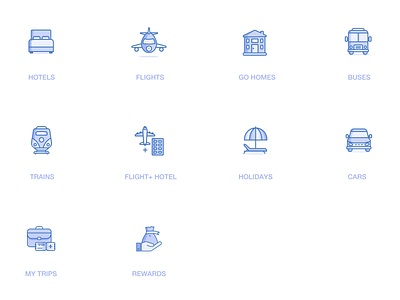 Travel Icons branding goibibo.com icon icons set illustration vector