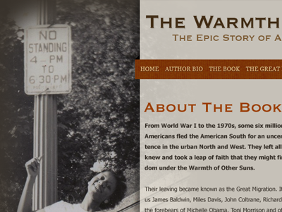 The Warmth author being wicked brown copperplate
