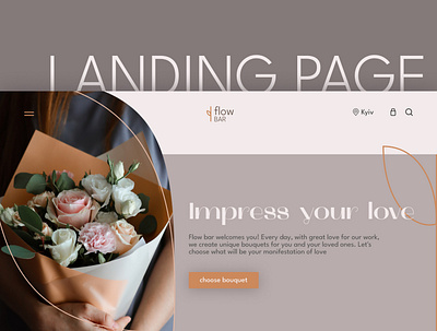 Floral studio landing page design floral shop floral studio landing page typography ui ui ux web design