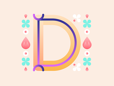 36 Days of Type - D 36 days of type design flowers graphic design illustration pastels typography typography design