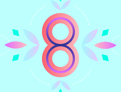 36 Days of Type - 8 36 days of type design flowers gradients graphic design illustration pastels typography typography design vectors