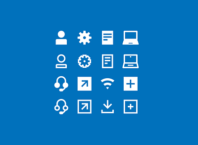 Business Icons add arrow business document download headset icon icon set icons laptop plus settings user wifi
