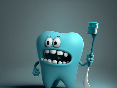 Graphic Design: Cartoon Tooth(1) animation branding graphic design