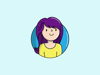 Girl cartoon character design girl illustration illustrator logo simple