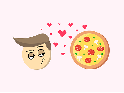 Pizza Lover illustration love pizza pizza lover valentines day