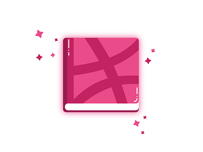 Dribbble Book book dribbble illustration pink simple