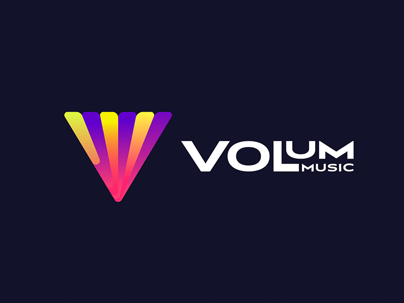Volum Music App Logo brand identity branding creative logo identit logo