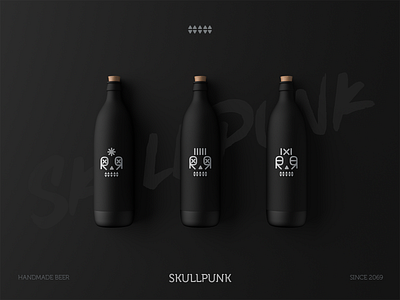 Skullpunk Beer Identity Design beer branding brand identity branding graphic design logo logo design mockups