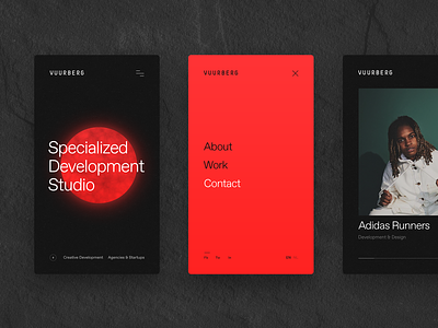 Vuurberg — Mobile branding design interface mobile ui web webdesign website