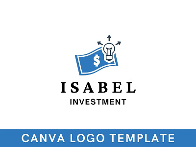 Premade Business Investment Canva Logo Template brand brand identity branding business logo canva design investment logo logo logo design logomark modern logo template