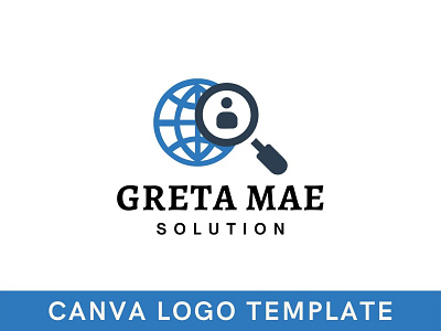 Premade Global Analysis Canva Logo Template analysis brand brand identity branding business logo canva design global logo logo logo design logomark modern logo template