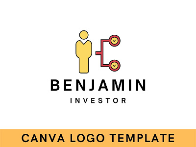 Premade Investment Advisor Canva Logo Template brand identity branding business logo canva design investment investor logo logo logo design modern logo template