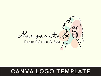 Premade Elegant Woman Beauty Spa Canva Logo Template