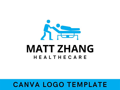 Premade Emergency Patient Strature Canva Logo Template brand identity branding canva clinic logo design doctor logo logo design medical logo medicine logo modern logo patient template