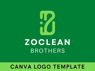 Premade Minimalist Z Letter Canva Logo Template