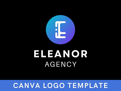 Premade Modern E Letter Canva Logo Template