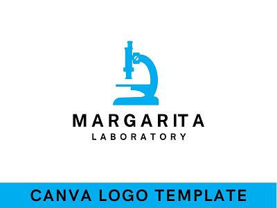 Premade Minimal Microscope Logo Template biology brand identity branding canva design illustration laboratory logo logo logo design microscope modern logo science logo tech logo technology logo template